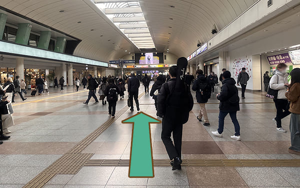 JR中央南改札から当院までの道順2