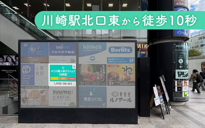 川崎駅近くの利便性の高い場所に開院