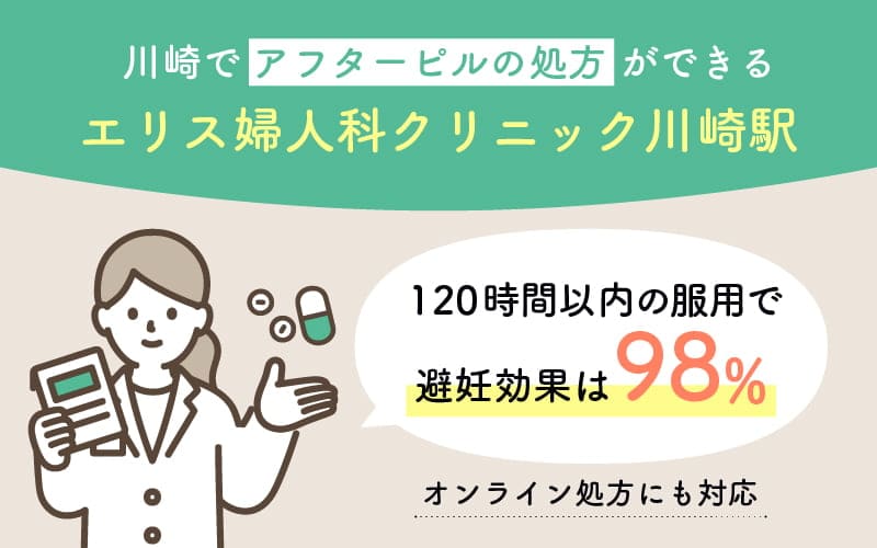川崎でアフターピルの処方ができるエリス婦人科クリニック川崎駅
